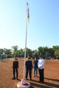 School Flag hoisted by the Chief Guests